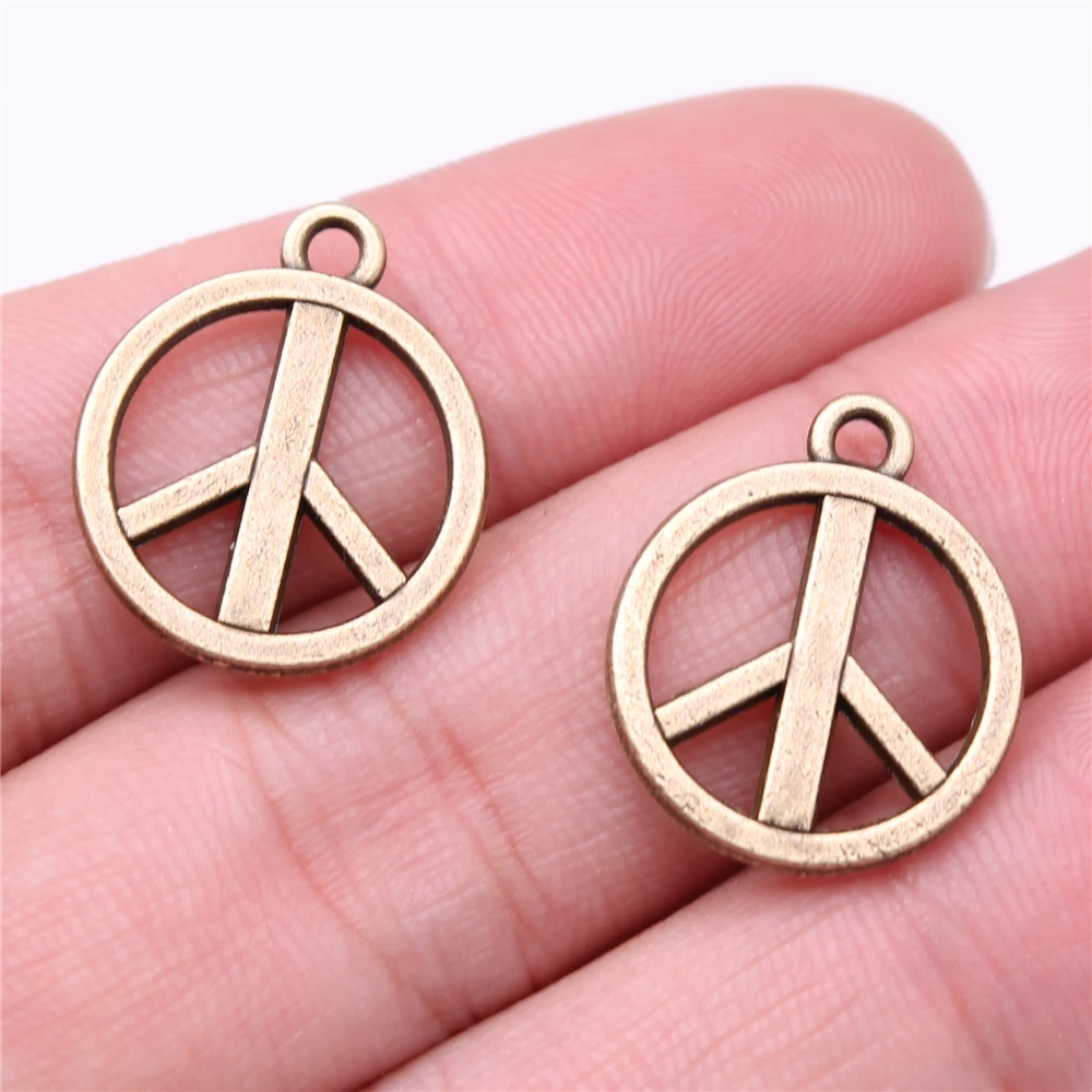 120pcs Charm 21x17mm Peace Symbol Pendants For DIY Jewelry Making Jewelry Findings Antique Bronze Color Alloy Charm
120pcs Charm 21x17mm Peace Symbol Pendants For DIY Jewelry Making Jewelry Findings Antique Bronze Color Alloy Charm