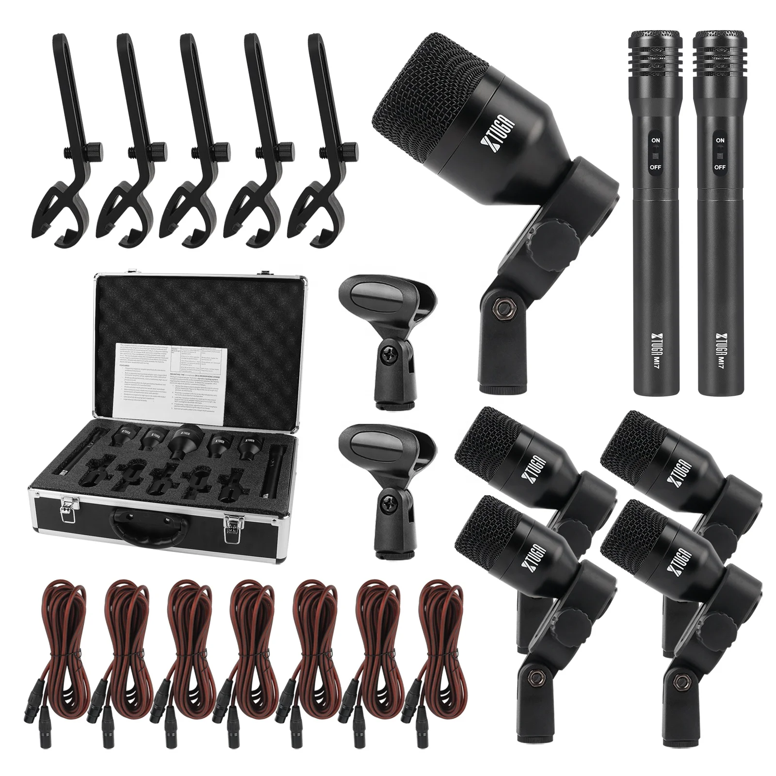 YYHC Clássico Audio Drum Mic Set, corpo preto, pontapé delicado, kit de microfone, estúdio, 7 pcs 
YYHC Clássico Audio Drum Mic Set, corpo preto, pontapé delicado, kit de microfone, estúdio, 7 pcs