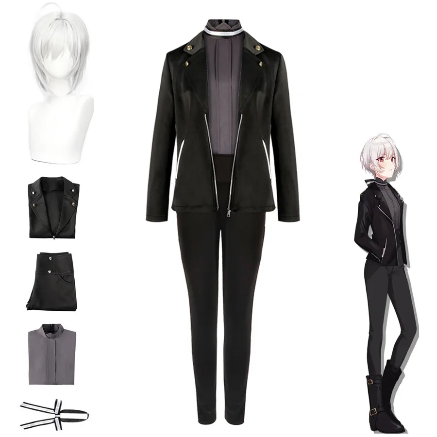 

Anime Hyakki Spy Classroom Cosplay Costume Wig JK Uniform Tight Pants Short Coat Adult Man Woman Halloween Carnival Party Suit