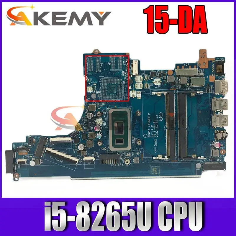 Материнская плата для ноутбука HP Pavilion 15-DA 15T-DA 250 G7 256 G7 с процессором i5-8265U
Материнская плата для ноутбука HP Pavilion 15-DA 15T-DA 250 G7 256 G7 с процессором i5-8265U