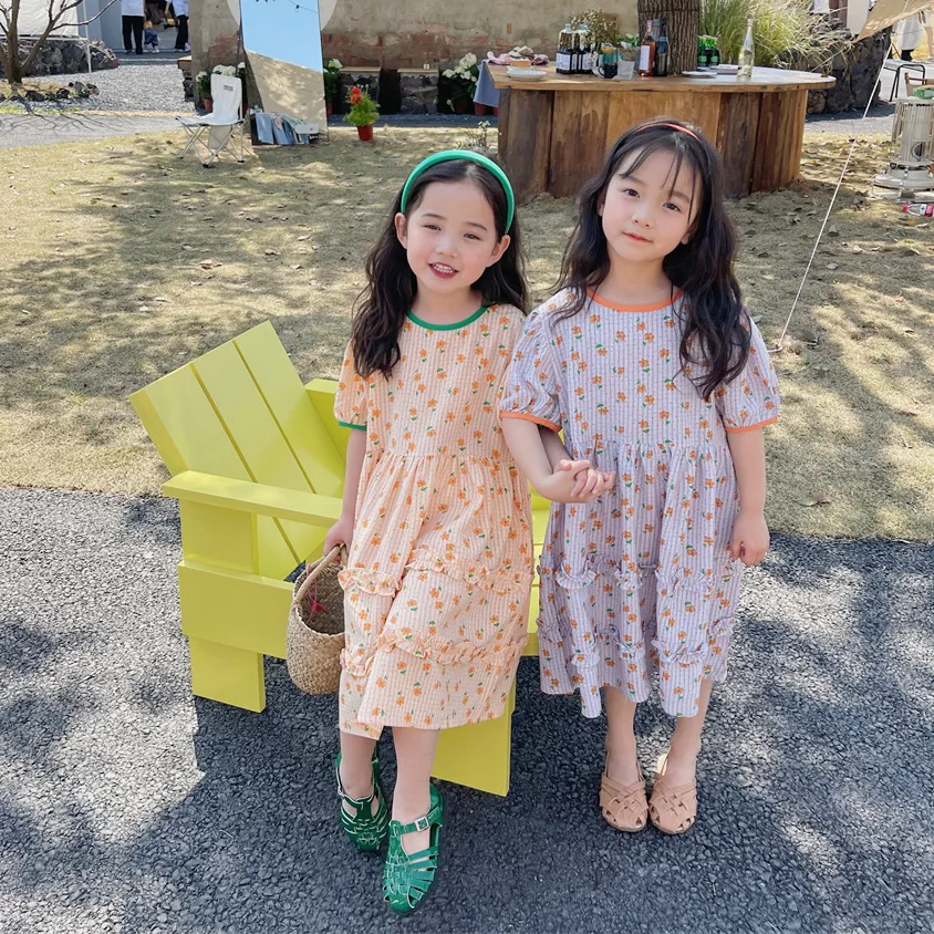Girls Dress 2022 New Baby Children's Round Neck Short Sleeve Summer Korean Princess Dress 
Girls Dress 2022 New Baby Children's Round Neck Short Sleeve Summer Korean Princess Dress