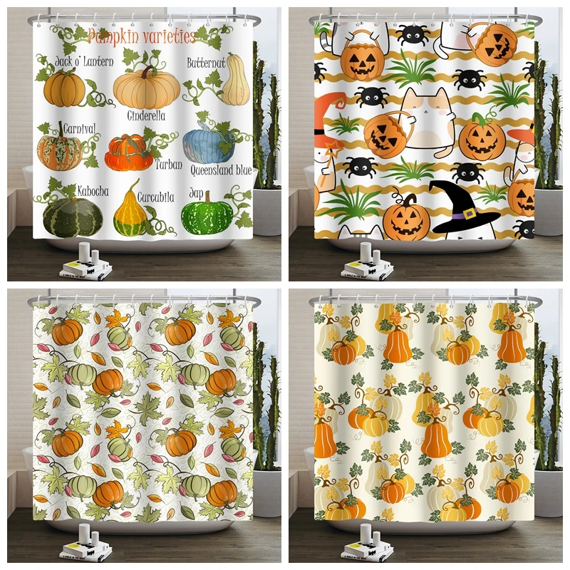 Autumn Pumpkins Shower Curtain Harvest Fall Waterproof Bath Curtains Baby Room Home Bathroom Decor Partition Curtain With Hooks
Autumn Pumpkins Shower Curtain Harvest Fall Waterproof Bath Curtains Baby Room Home Bathroom Decor Partition Curtain With Hooks