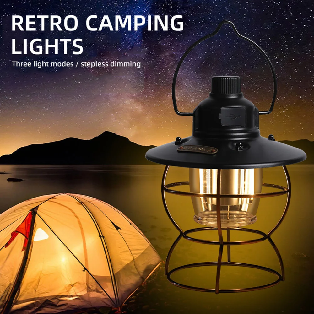 Portable Retro Garden Lantern USB Rechargeable LED Bulb Promise Dimming Waterproof Camping Light with Power Display Camping Tool
Portable Retro Garden Lantern USB Rechargeable LED Bulb Promise Dimming Waterproof Camping Light with Power Display Camping Tool