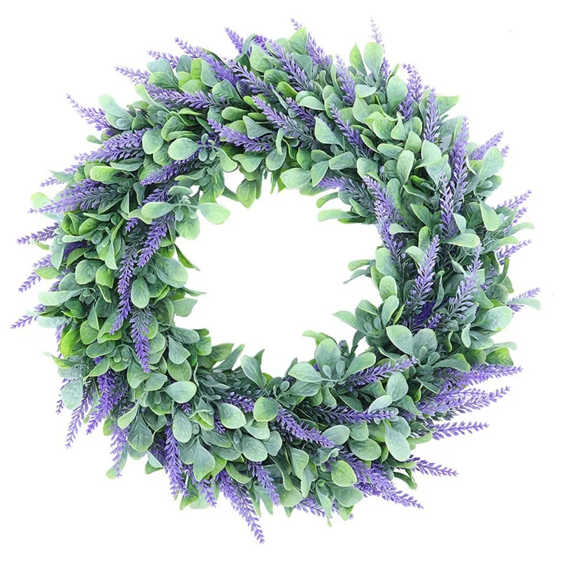 Lavender Wreath for Front Door, 18 inch Artificial Green Farmhouse Lavender Wreaths for Wall Window Party Wedding Decor
Lavender Wreath for Front Door, 18 inch Artificial Green Farmhouse Lavender Wreaths for Wall Window Party Wedding Decor