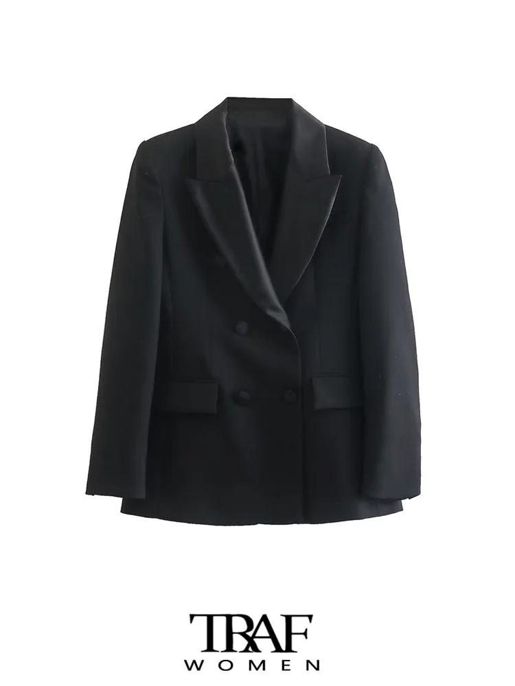 TRAF Women Fashion Double Breasted Patchwork Blazer Coat Vintage Long Sleeve Flap Pockets Female Outerwear Chic Vestes Femme
TRAF Women Fashion Double Breasted Patchwork Blazer Coat Vintage Long Sleeve Flap Pockets Female Outerwear Chic Vestes Femme