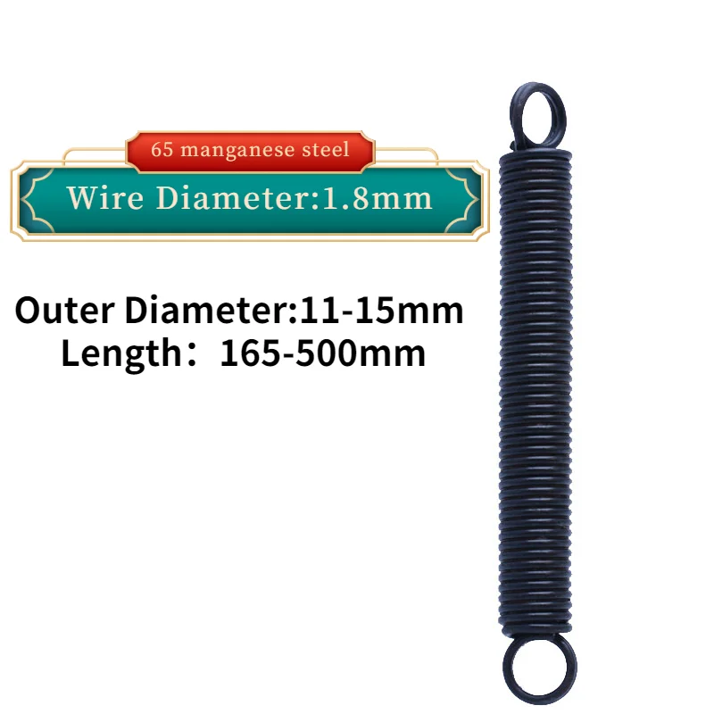 Wire Diameter:1.8 65 manganese steel Dual Hook Small Tension Spring with Hook Tension Spring Outer Diameter:11-15Length:165-500
Wire Diameter:1.8 65 manganese steel Dual Hook Small Tension Spring with Hook Tension Spring Outer Diameter:11-15Length:165-500