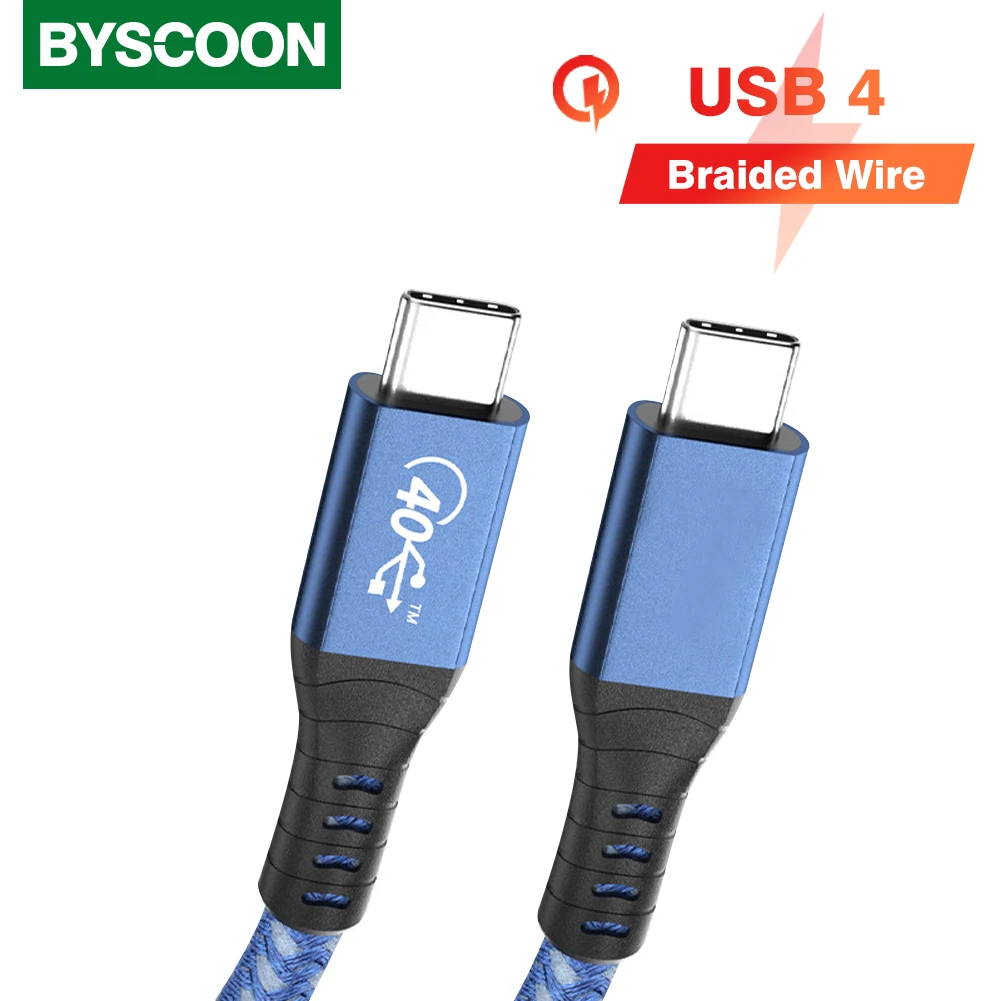 

Byscoon USB4 Cable Type C Thunderbolt 3 USB 4 Wire For Lenovo Yoga c930 40Gbps Transfers Cord 8K/60Hz 100W PD Fast Charge Cable