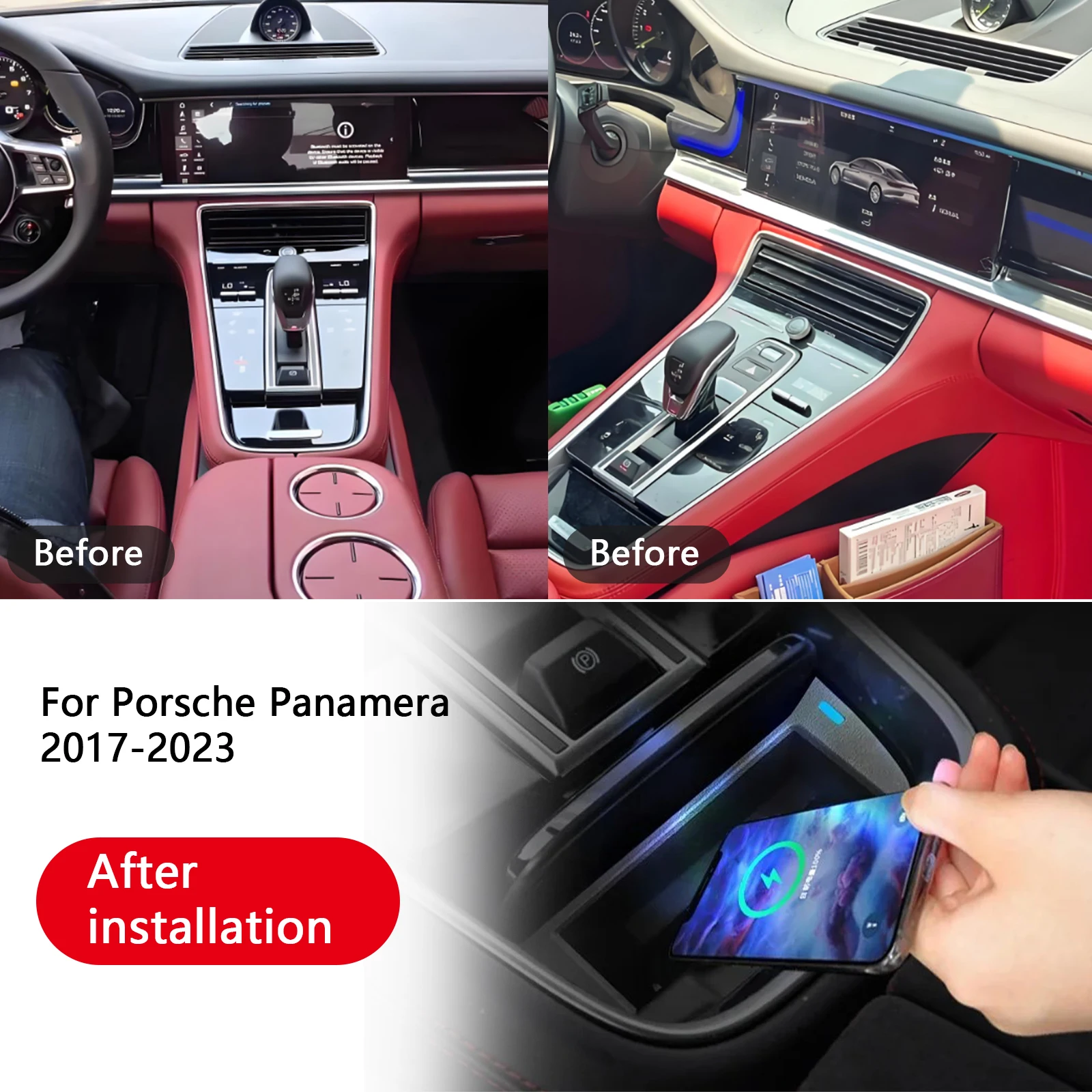 Зарядное устройство для Porsche Panamera 2017-2023, автомобильное зарядное устройство для центральной консоли, быстрое беспроводное зарядное устройство, зарядная пластина, держатель для зарядки
Зарядное устройство для Porsche Panamera 2017-2023, автомобильное зарядное устройство для центральной консоли, быстрое беспроводное зарядное устройство, зарядная пластина, держатель для зарядки