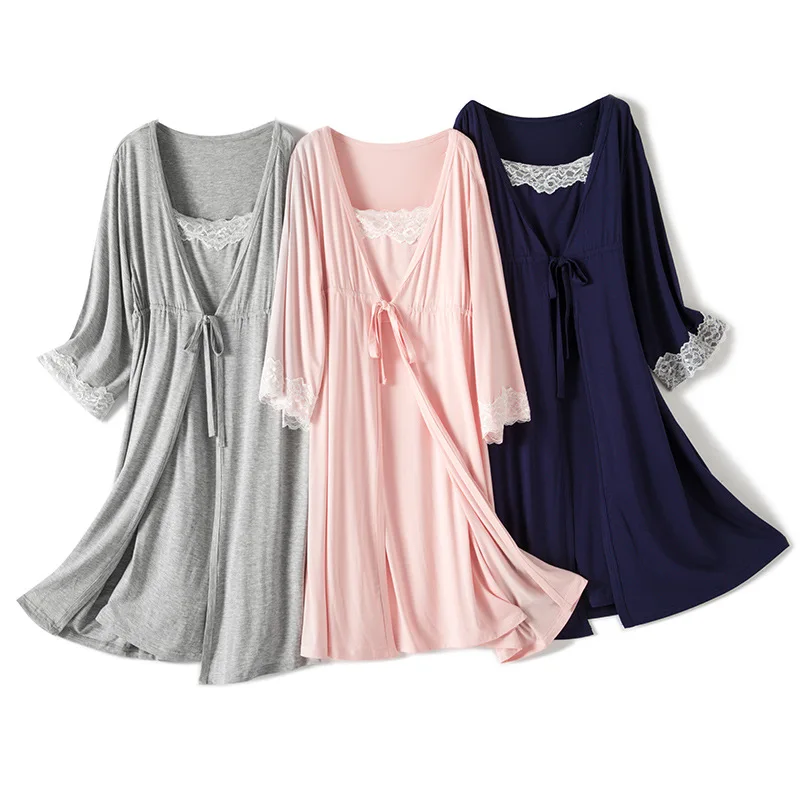 2pcs/Set Pregnancy Pajamas Sleepwear Nursing Pregnant Woman Sling Breastfeeding Nightgown Maternity Labor Dress+Robe Childbirth
2pcs/Set Pregnancy Pajamas Sleepwear Nursing Pregnant Woman Sling Breastfeeding Nightgown Maternity Labor Dress+Robe Childbirth
