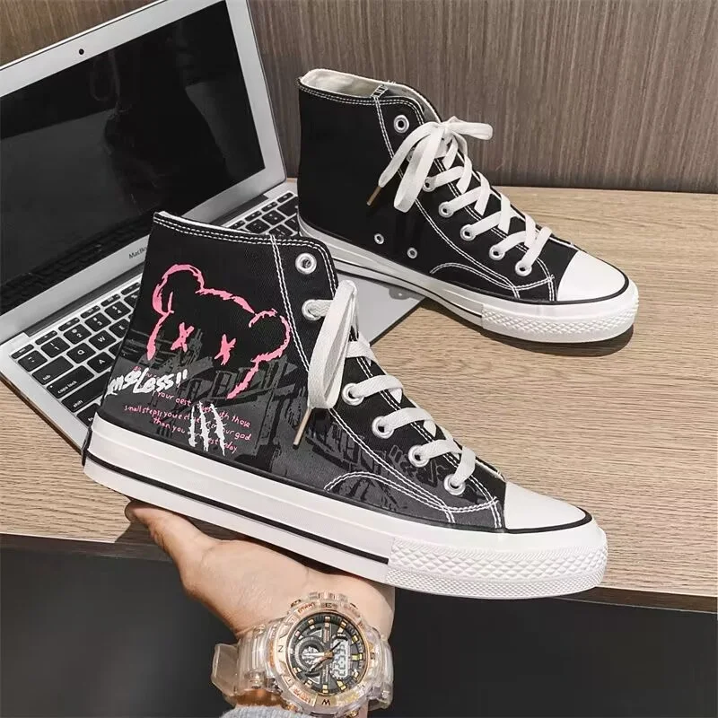 Casual hand custom high top canvas shoes thick soles inside increase casual walking large size women 35-40
Casual hand custom high top canvas shoes thick soles inside increase casual walking large size women 35-40