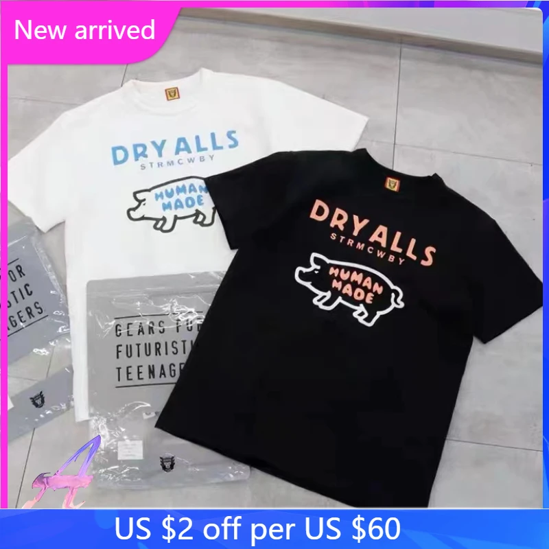 HUMAN MADE T Shirt High Quality Cartoon Pig Men Women Slub Cotton Short Sleeved T-shirts Oversized Clothing
HUMAN MADE T Shirt High Quality Cartoon Pig Men Women Slub Cotton Short Sleeved T-shirts Oversized Clothing