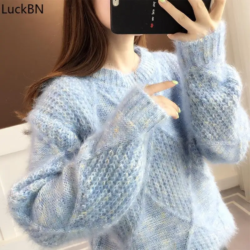 Round Neck Sweater Women's Fall/winter Outer Wear New Style Korean Hooded Loose Lazy Style Bottoming Sweater Top Knitted Sweater
Round Neck Sweater Women's Fall/winter Outer Wear New Style Korean Hooded Loose Lazy Style Bottoming Sweater Top Knitted Sweater