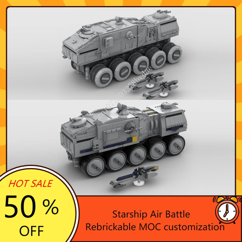 MOC Space Battle Clone Turbo Tank A6 Juggernaut Model Building Blocks Technology Bricks DIY Creative Assembly Toys Kids Gifts
MOC Space Battle Clone Turbo Tank A6 Juggernaut Model Building Blocks Technology Bricks DIY Creative Assembly Toys Kids Gifts