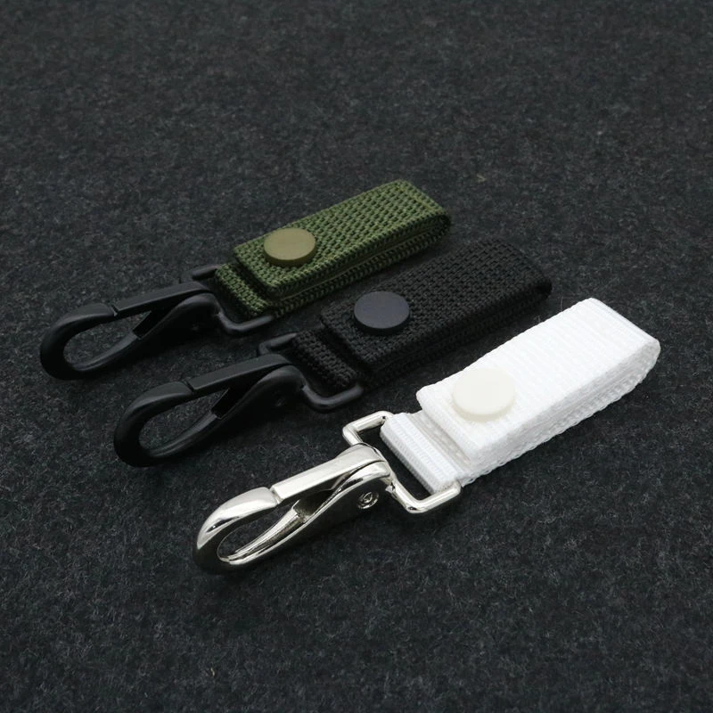 

1pc Tactical Hanging Key Hook Clip Clamp Buckle Nylon Webbing Molle Belt Carabiner Outdoor Strap Climbing Accessories