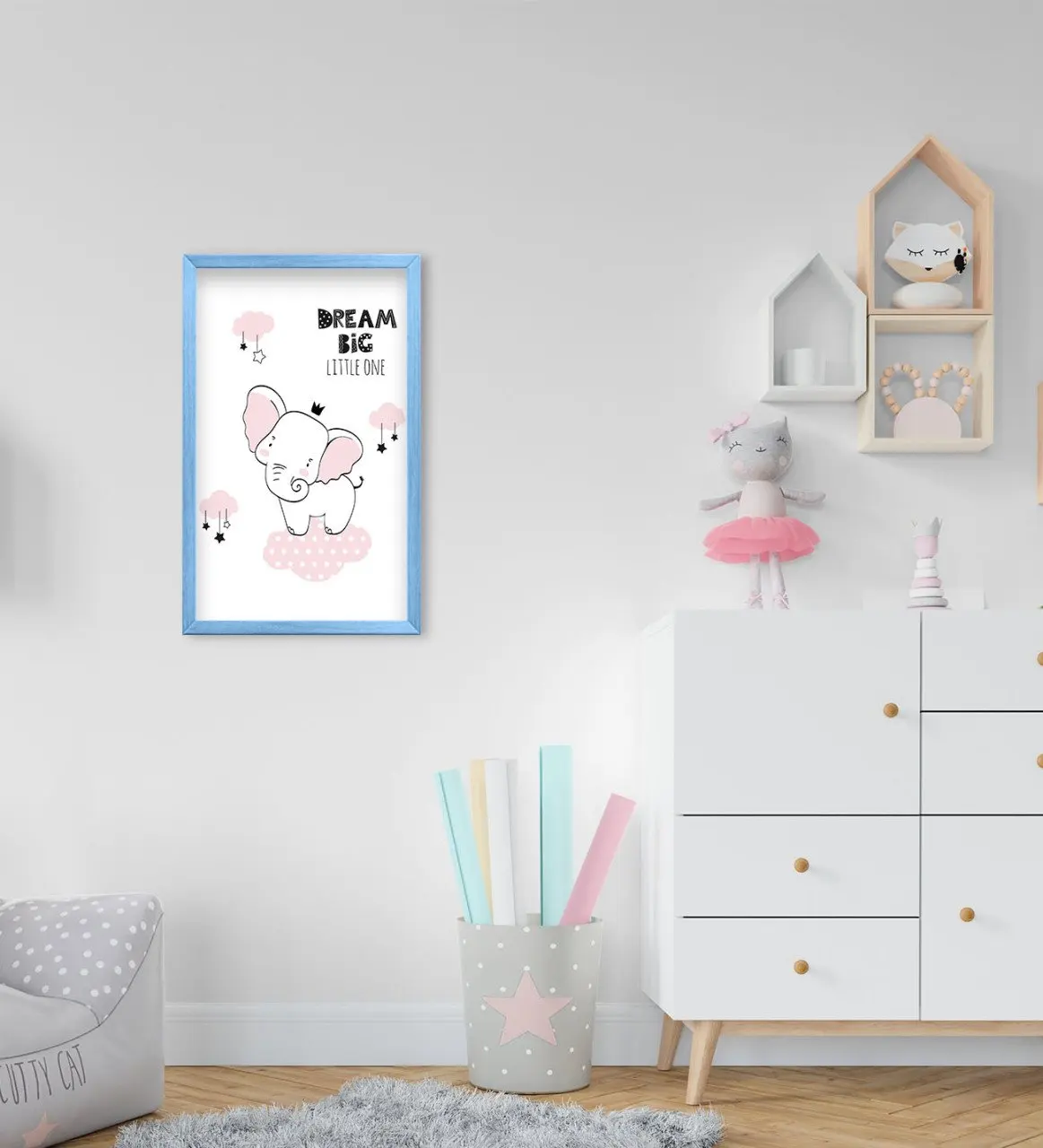 BK Home Dream Big Little One Design Decorative Blue Wood Framed Kids Room Tablo-1
BK Home Dream Big Little One Design Decorative Blue Wood Framed Kids Room Tablo-1