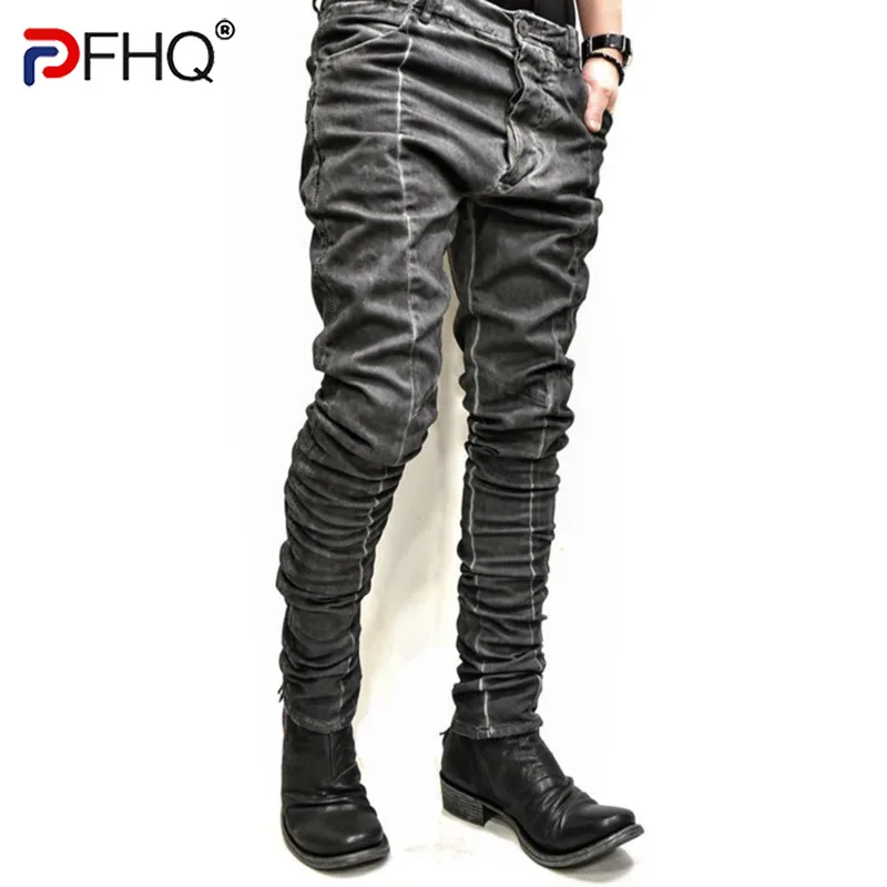 PFHQ Darkwear Tie Dyeing Worn Slim Cut Asymmetrical Straight Pencil Pants Jeans For Men Tide Chic Skinny Denim Trousers 12A5052
PFHQ Darkwear Tie Dyeing Worn Slim Cut Asymmetrical Straight Pencil Pants Jeans For Men Tide Chic Skinny Denim Trousers 12A5052