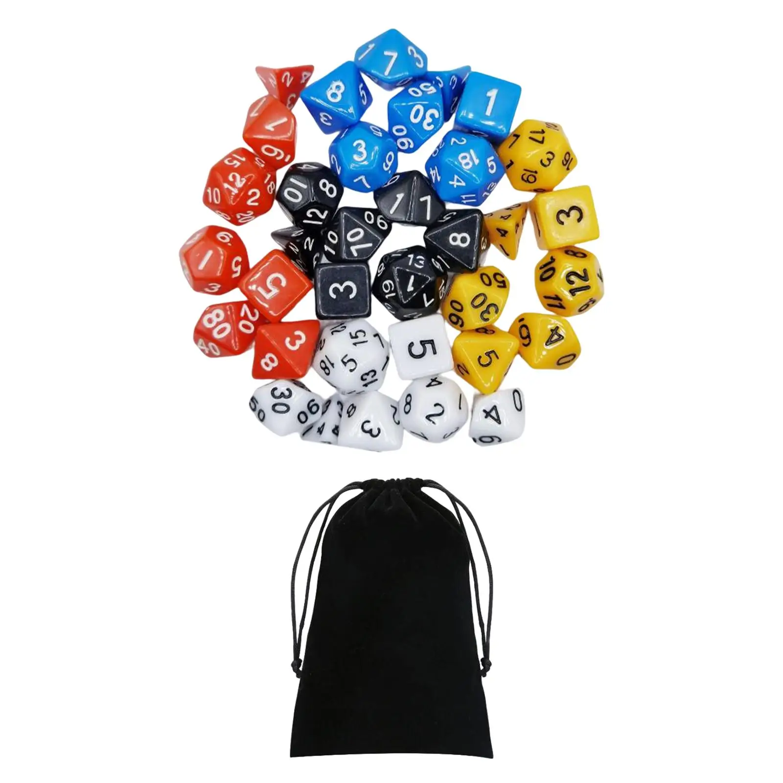 35 Pieces Polyhedral Dices Set Math Teaching Durable Rolling Dices for Board Game Props
35 Pieces Polyhedral Dices Set Math Teaching Durable Rolling Dices for Board Game Props