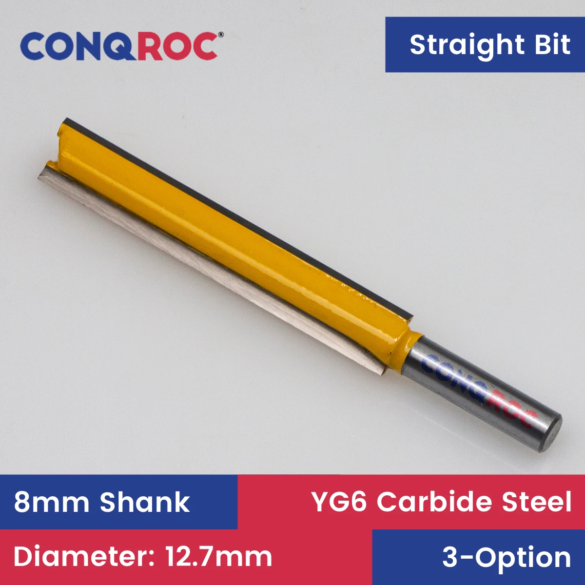 8mm Shank Long Straight Router Bit Wood Pattern Milling Cutter 3-Option Diameter-12.7mm Cutting Length-50.8 | 63 | 76mm
8mm Shank Long Straight Router Bit Wood Pattern Milling Cutter 3-Option Diameter-12.7mm Cutting Length-50.8 | 63 | 76mm
