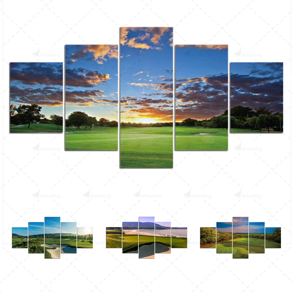 Golf Course Poster Art Prints 5 Panels Wall Art Match Picture Artwork Canvas Painting for Living Room Wall Decor
Golf Course Poster Art Prints 5 Panels Wall Art Match Picture Artwork Canvas Painting for Living Room Wall Decor