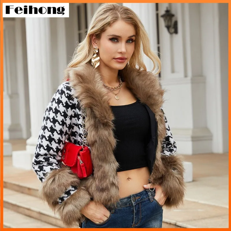 Women's Autumn and Winter Plaid Coat Detachable Wool Collar Short Fashion Top Thousand Birds Extra Suit Women
Women's Autumn and Winter Plaid Coat Detachable Wool Collar Short Fashion Top Thousand Birds Extra Suit Women