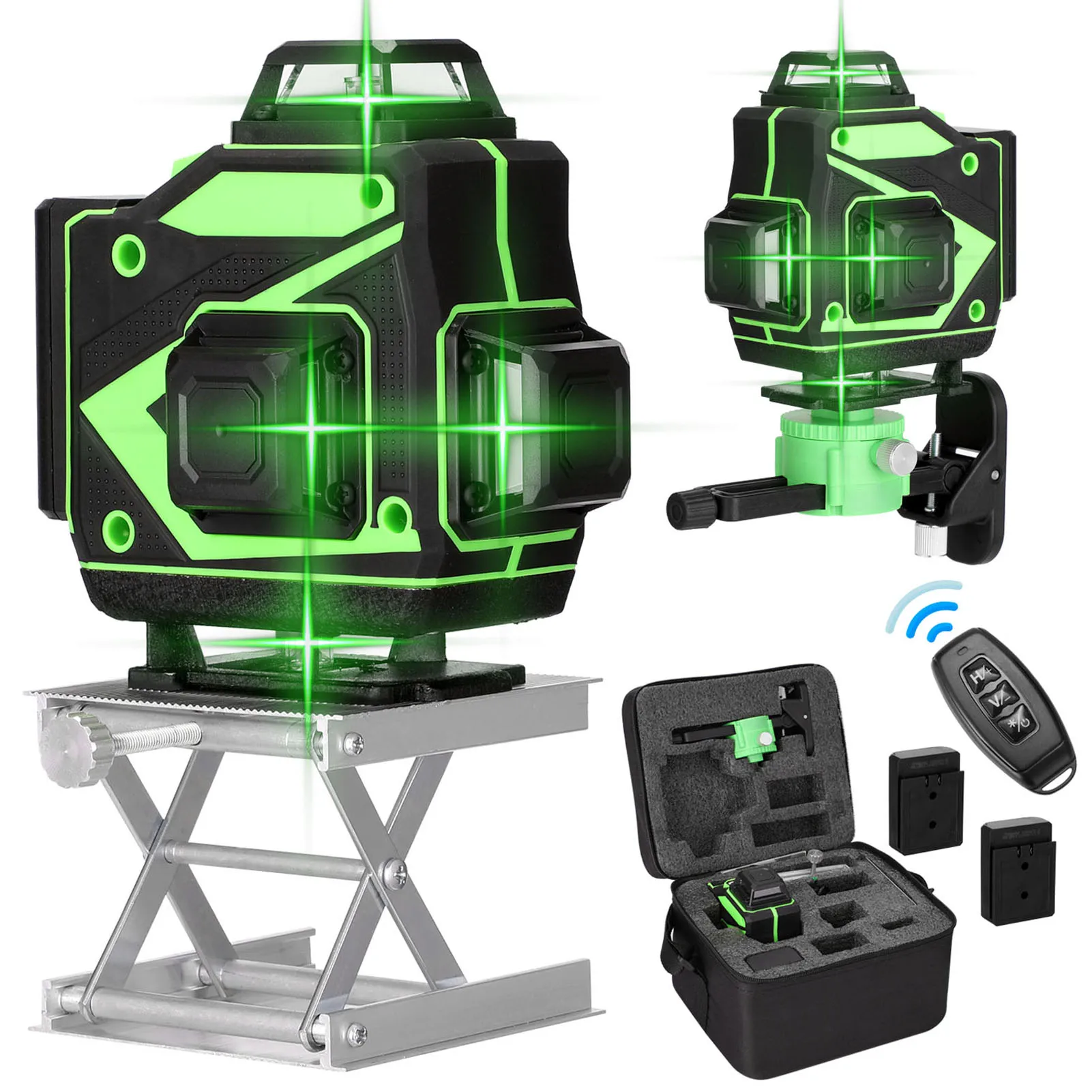 Лазерный уровень с 16 линиями, вертикальные и горизонтальные линии с 3 ° самонивелирующимся нивелиром
Лазерный уровень с 16 линиями, вертикальные и горизонтальные линии с 3 ° самонивелирующимся нивелиром