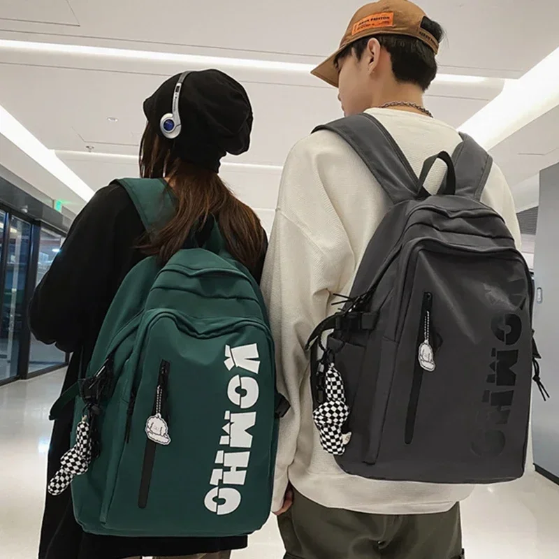 

Women's Backpack Schoolbag for Teenage Girls Knapsack Student School Backpacks Solid Color Multi-pocket Woman Travel Book Bag