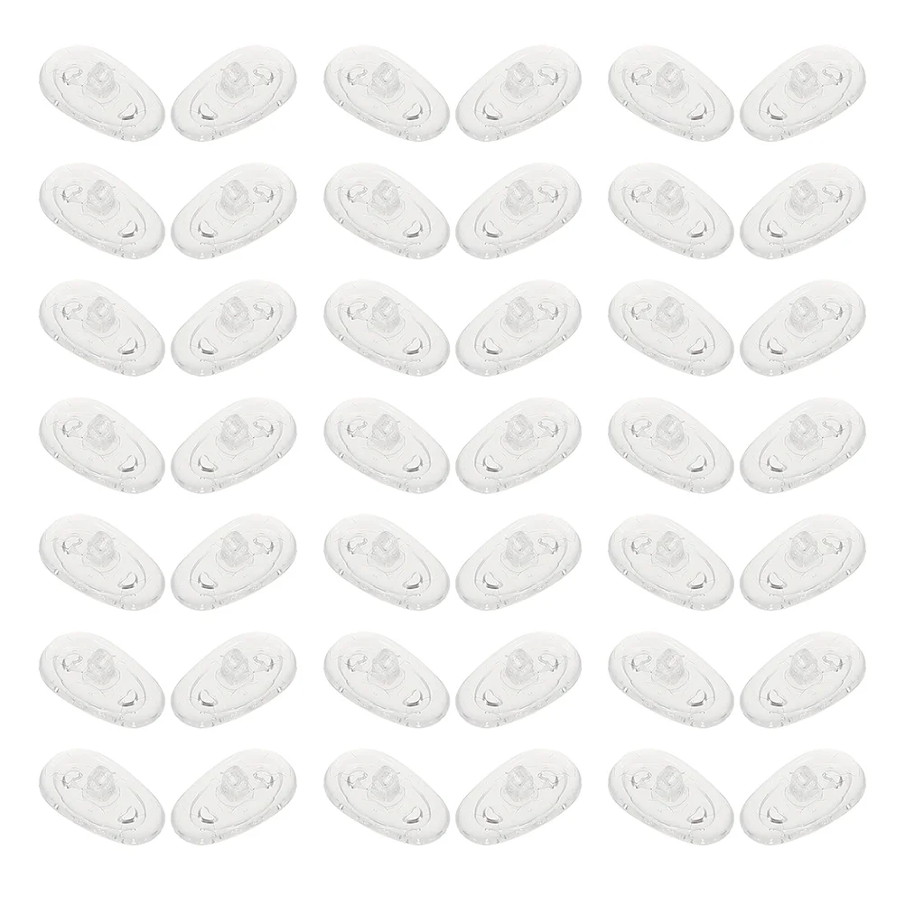 

50 Pairs Glasses Nose Pads Silicone Supplies Cushion Eyeglasses Silica Gel Anti-slipping Frame Nasal Stick