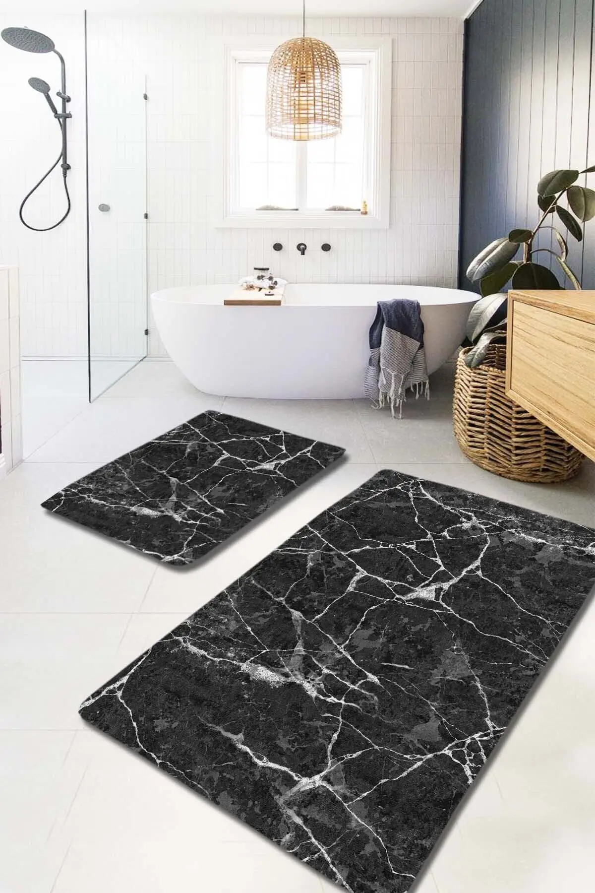Dark Marble black Marble washable 2 pcs bathroom carpet mat toilet seat set with 2-slip sole digital printing
Dark Marble black Marble washable 2 pcs bathroom carpet mat toilet seat set with 2-slip sole digital printing