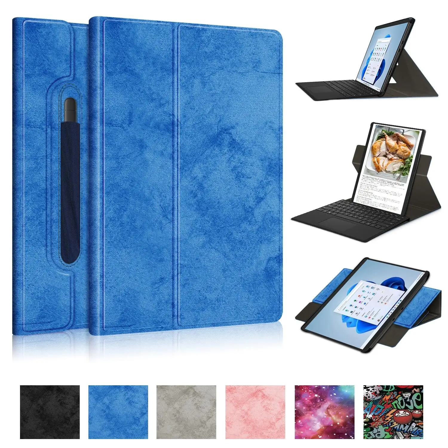Магнитный флип-чехол для Surface Pro 8 2021 13 дюймов с вращающейся на 360 градусов подставкой
Магнитный флип-чехол для Surface Pro 8 2021 13 дюймов с вращающейся на 360 градусов подставкой