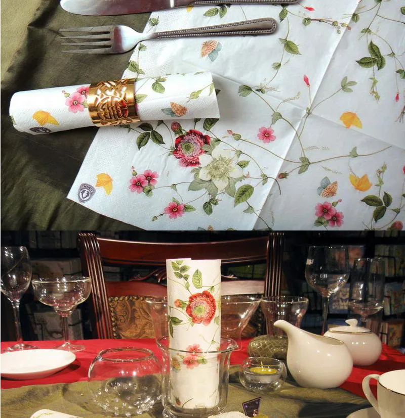 Western restaurant creative wood pulp napkin butterfly Cuban special handkerchief fashion color paper towel
Western restaurant creative wood pulp napkin butterfly Cuban special handkerchief fashion color paper towel