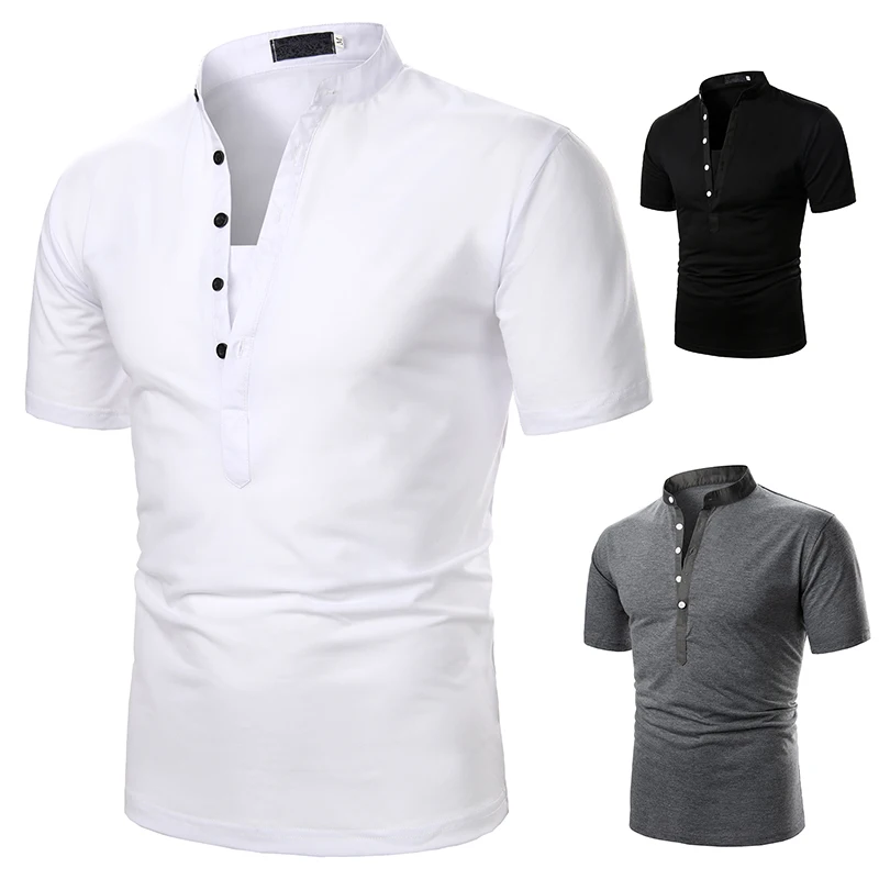 Men T-shirt Short Sleeve T-shirt Pure Color Summer New Casual Men Tees V-Neck Tees Fashion
Men T-shirt Short Sleeve T-shirt Pure Color Summer New Casual Men Tees V-Neck Tees Fashion