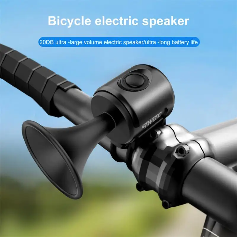 

With Warning Sound Electric Bicycle Horn Battery Powered Waterproof Loud Bike Bell 20db Mini Trolley Scooter Bell Road Bike