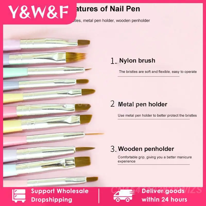 1~8PCS 3-Nail Brush Set Acrylic Manicure Color Painting Brush Nail Art Line Drawing Pen Tool For Extending UV Gel Glue Nail
1~8PCS 3-Nail Brush Set Acrylic Manicure Color Painting Brush Nail Art Line Drawing Pen Tool For Extending UV Gel Glue Nail