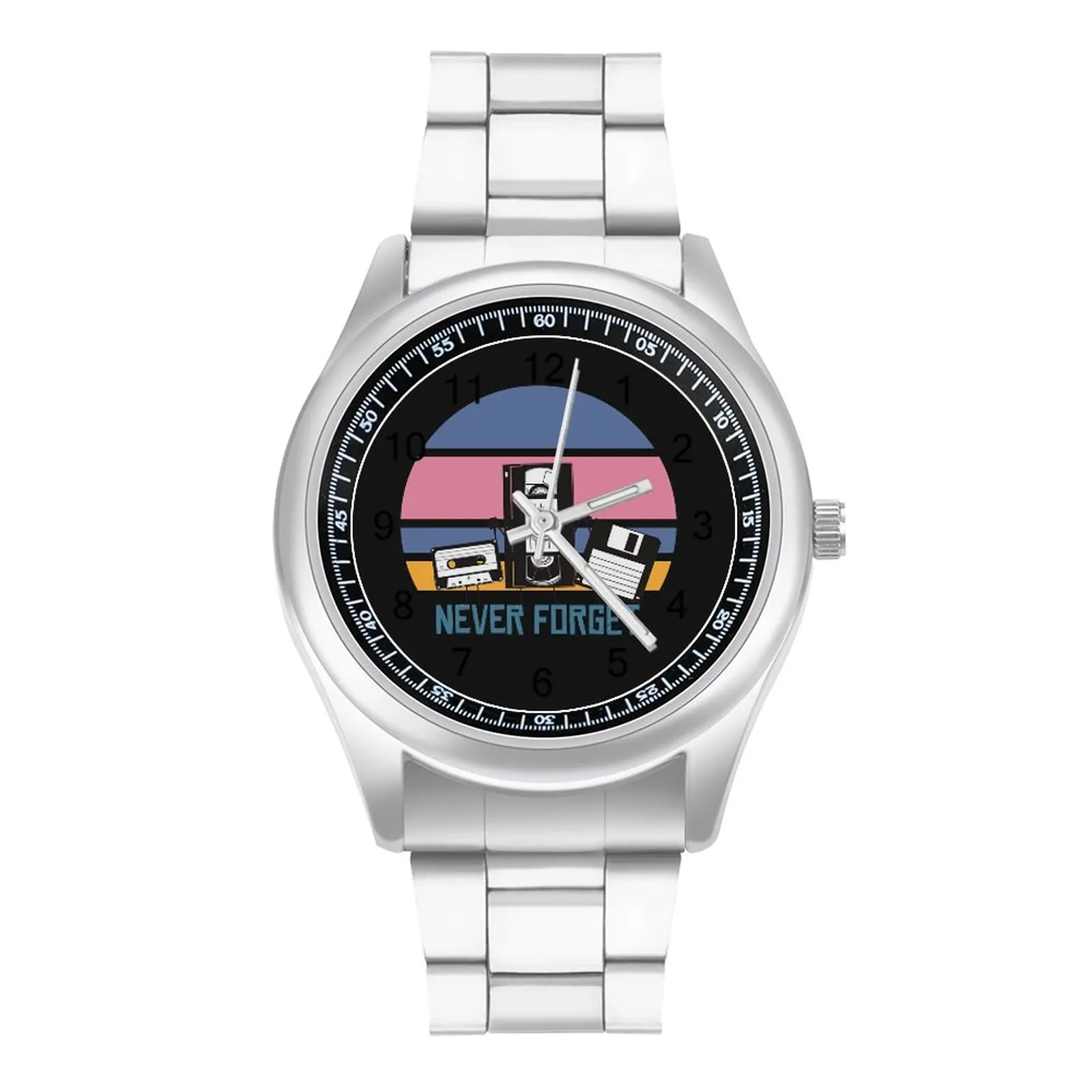 NEVER FORGET Music Player Quartz Watch Words Steel Photo Wrist Watch Man Business Colored Cheap Wristwatch
NEVER FORGET Music Player Quartz Watch Words Steel Photo Wrist Watch Man Business Colored Cheap Wristwatch
