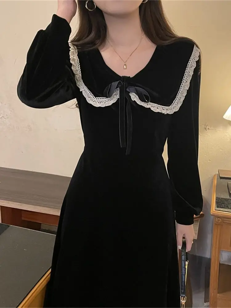 Alien Kitty Black Autumn Prom Women Maxi Dress Velvet Close Waist Loose 2022 A-Line Fashion Office Lady Casual New OL Vestidos
Alien Kitty Black Autumn Prom Women Maxi Dress Velvet Close Waist Loose 2022 A-Line Fashion Office Lady Casual New OL Vestidos