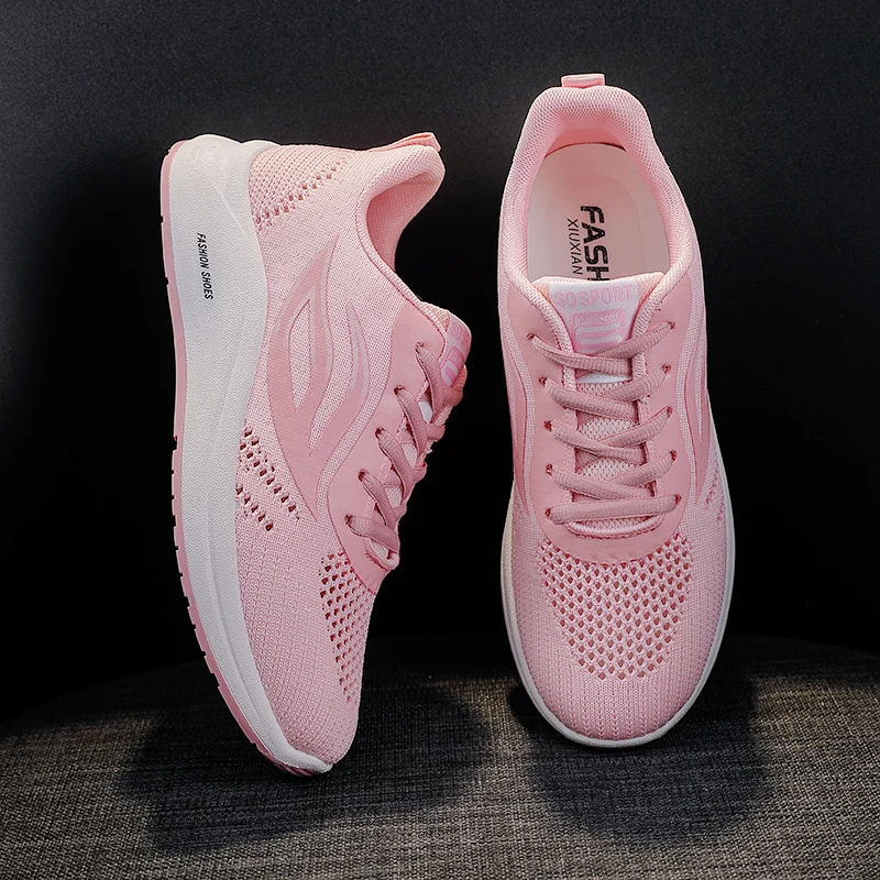 New Women Running Shoes Pink Mesh Breathable Lady Sneakers Sport Shoes Lightweight Walking Woman Summer Light Casual Sneakers
New Women Running Shoes Pink Mesh Breathable Lady Sneakers Sport Shoes Lightweight Walking Woman Summer Light Casual Sneakers