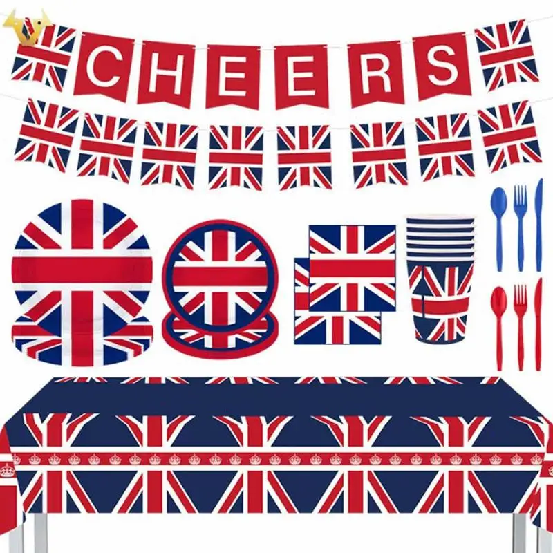 British Party Garland Flag Plates And Napkins 2023 British Party Garland Cheers British Banner Garland UK Flag Pennant Banner 
British Party Garland Flag Plates And Napkins 2023 British Party Garland Cheers British Banner Garland UK Flag Pennant Banner