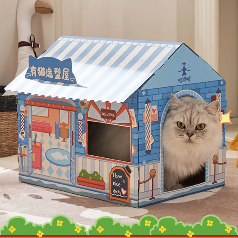 Cardboard Cat House with Catnip Cat House Cat Stratching Post Cat bed Toy Cat Scratcher Cardboard Scraper Cat Accessories
Cardboard Cat House with Catnip Cat House Cat Stratching Post Cat bed Toy Cat Scratcher Cardboard Scraper Cat Accessories