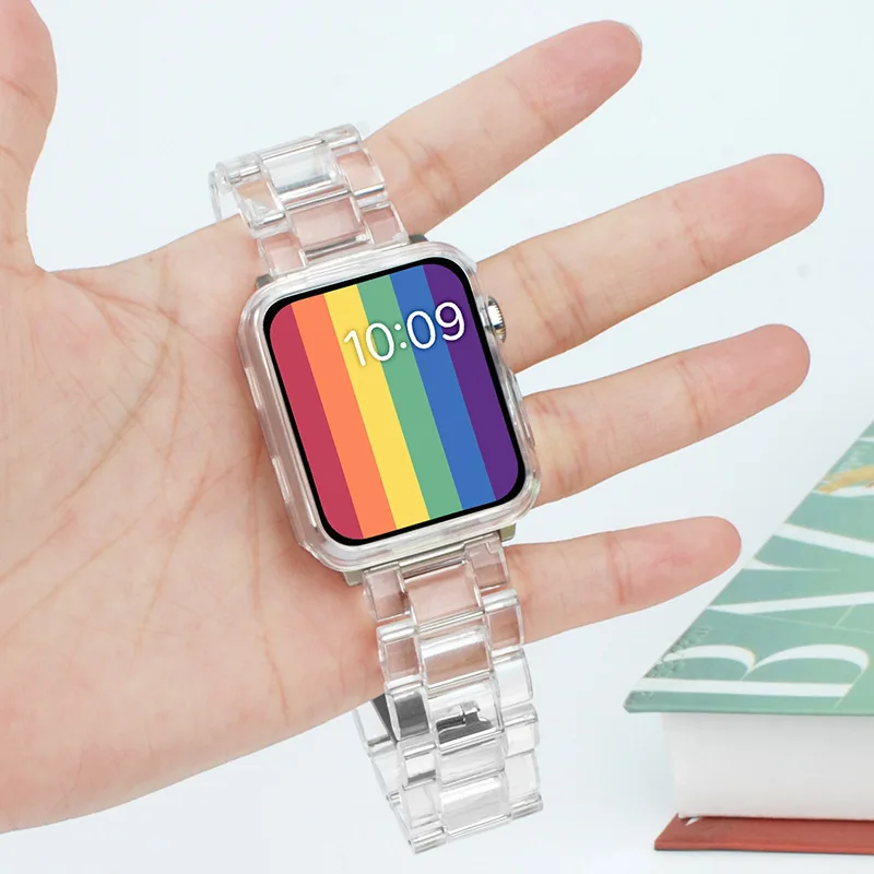 Resin strap for apple watch band 44mm 40mm correa 42mm/38mm transparent link smart bracelet iwatch series 8 7 6 5 4 3 SE 41 45MM
Resin strap for apple watch band 44mm 40mm correa 42mm/38mm transparent link smart bracelet iwatch series 8 7 6 5 4 3 SE 41 45MM