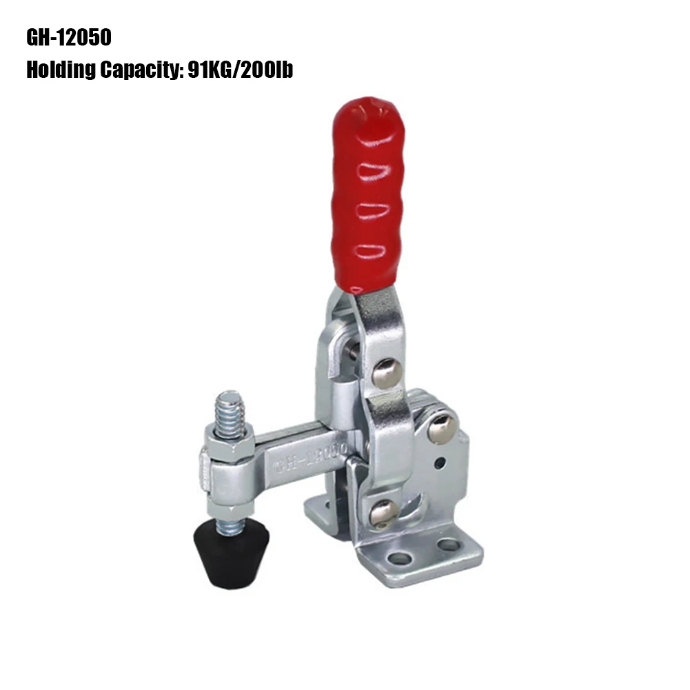 GH-12050 Toggle Clamp Vertical Type Quick Release 91kg 200 Lbs Holding Capacity Fixture Clamps Woodworking Latch Hand Tool
GH-12050 Toggle Clamp Vertical Type Quick Release 91kg 200 Lbs Holding Capacity Fixture Clamps Woodworking Latch Hand Tool