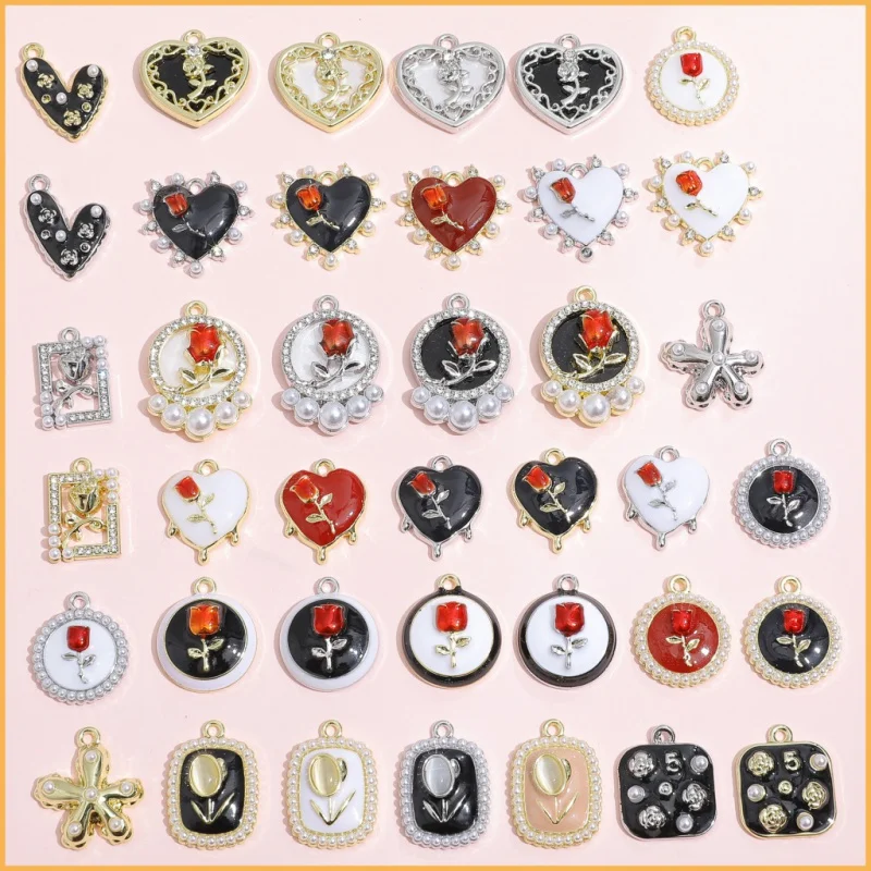 Red Rose And White Vintage Love Alloy Pendant diy Handmade Earrings Jewelry Necklace Accessories Material Beaded Loose Beads
Red Rose And White Vintage Love Alloy Pendant diy Handmade Earrings Jewelry Necklace Accessories Material Beaded Loose Beads