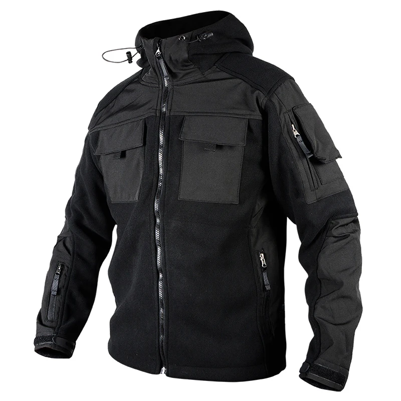 Mege Brand Tactical Fleece Jacket for Men Military Camouflage Outdoor Multi Pockets Hood Fall Warm Black Jacket Softshell Coat
Mege Brand Tactical Fleece Jacket for Men Military Camouflage Outdoor Multi Pockets Hood Fall Warm Black Jacket Softshell Coat