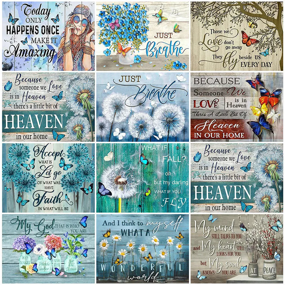 HUACAN 5D DIY Diamond Painting New 2022 Butterfly Embroidery Kits Dandelion Mosaic Text Landscape Wall Decoration 
HUACAN 5D DIY Diamond Painting New 2022 Butterfly Embroidery Kits Dandelion Mosaic Text Landscape Wall Decoration