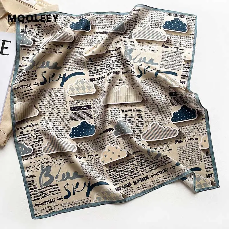 Designer 100%Mulberry Silk Scarf for Women Newspaper Print 53cm Square Scarve Ladies Small Scarves for Bag Satin Cloud Head Wrap
Designer 100%Mulberry Silk Scarf for Women Newspaper Print 53cm Square Scarve Ladies Small Scarves for Bag Satin Cloud Head Wrap
