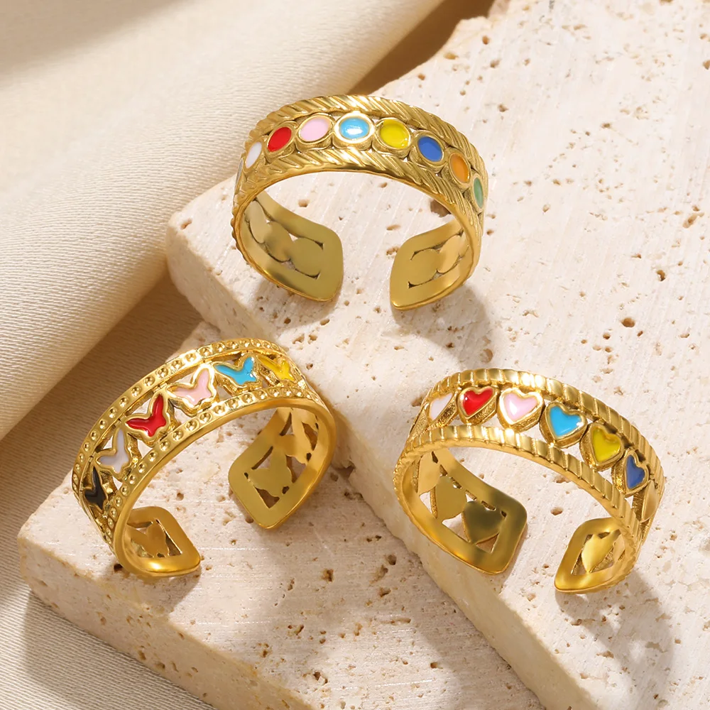 Classic Butterfly Heart Circle Women Ring Stainless Steel Gold Color High Quality Wedding Jewelry Banquet Male Festival Gift
Classic Butterfly Heart Circle Women Ring Stainless Steel Gold Color High Quality Wedding Jewelry Banquet Male Festival Gift