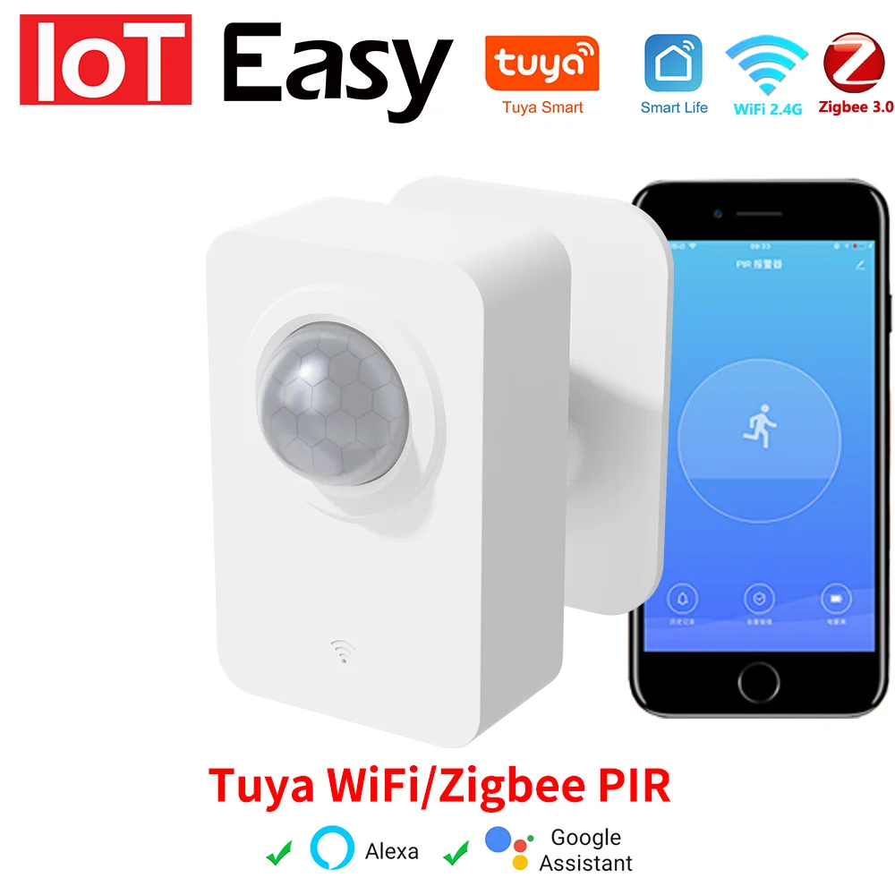 Tuya WiFi Zigbee PIR Motion Sensor for Smart Home Automation Security Alarm System Detector Remote Work With Alexa
Tuya WiFi Zigbee PIR Motion Sensor for Smart Home Automation Security Alarm System Detector Remote Work With Alexa