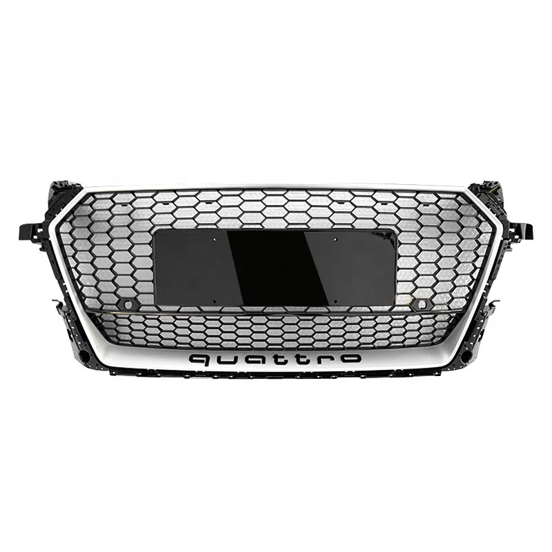 

Высококачественный передний гриль для Audi TT ABS материал хром черный серебристый TTRS TTS радиатор сотовые грили 2015-2018