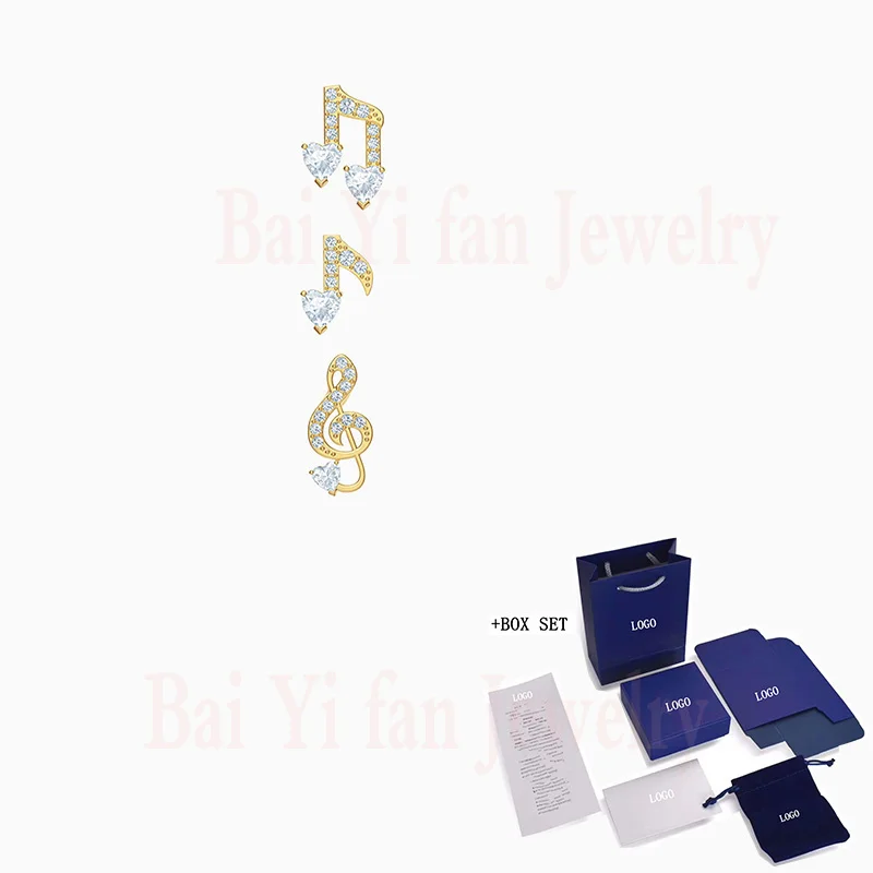 Fashion SWA Earrings New PLEASANT Pierced Earrings Set Classic Musical Note Gold Decoration Ladies Jewelry Gift Free Shipping
Fashion SWA Earrings New PLEASANT Pierced Earrings Set Classic Musical Note Gold Decoration Ladies Jewelry Gift Free Shipping