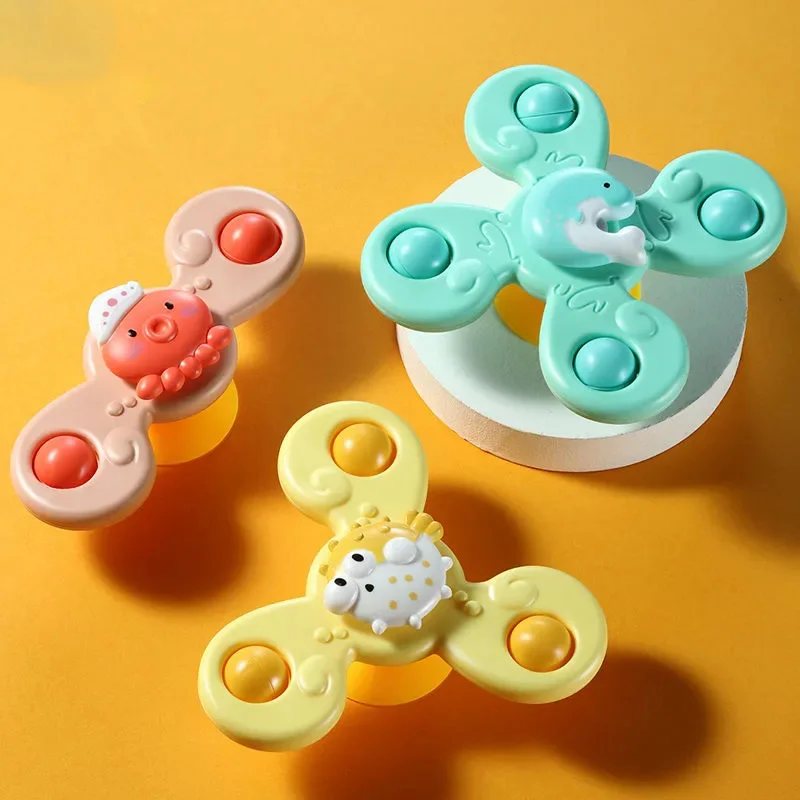 

Игрушка Монтессори детская для ванны, Спиннер на присоске для купания, развивающая игрушка-погремушка для детей