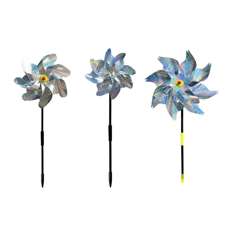 Q0KF Bird Repellent Windmill Sparkly Pinwheels Wind Spinner 7/8 Leaves Children's Toy for Indoor Outdoor Garden Yard Decor
Q0KF Bird Repellent Windmill Sparkly Pinwheels Wind Spinner 7/8 Leaves Children's Toy for Indoor Outdoor Garden Yard Decor